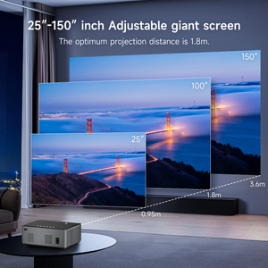 Nhà Máy Mới Nhất Native 1080P Chiếu Thông Minh Nhà Rạp Chiếu Phim Ngoài Trời Máy Chiếu 4K Video Android Wifi Đầy Đủ HD Xách Tay <span class=keywords><strong>Mini</strong></span> Proyector - Product Image 4