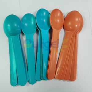 Cuillères à glace personnalisées en amidon de maïs, cuillères jetables écologiques fabriquées à partir d'amidon de maïs, en stock et prêtes à être expédiées - Product Image 1