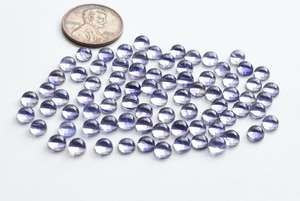 Lot de cabochons ronds lisses en Iolite semi-précieuse 100% naturelle, pierres précieuses naturelles de haute qualité pour la fabrication de bijoux - Product Image 2