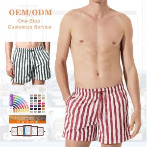 Shorts décontractés d'été pour hommes, vente en gros d'usine, 100 % polyester, taille mi-haute, avec cordon de serrage, motif imprimé personnalisé, respirant - Product Image 1