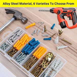 Baiguluo Drywall Anchor Set 320pcs Plastic Expansion Screws Bolts Plugs Hammer Drive Anchors For General Industry - Product Image 2