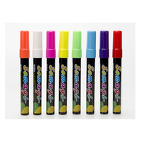 Ensemble de stylos surligneurs en boîte, stylos surligneurs colorés à l'alcool pour l'écriture sur verre