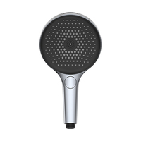 Pommeau de douche rond ABS à 4 fonctions, 135 mm, avec buses en silicone Y10022