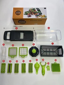 Cortador de Verduras Multifuncional 16 en 1, Rebanador, Triturador y Picador de Frutas, Patatas, Zanahorias, <span class=keywords><strong>Rallador</strong></span>, Herramienta Mandolina - Product Image 2