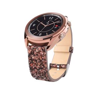 Fasce di Bling compatibili <span class=keywords><strong>Samsung</strong></span> Galaxy <span class=keywords><strong>Watch</strong></span> 7 6 5 <span class=keywords><strong>4</strong></span> <span class=keywords><strong>Band</strong></span> 40mm 44mm classico 43mm 47mm 46mm 42mm Glitter pelle 20mm fasce donne - Product Image 3