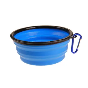 Portable Dog Water Bowl Travel Foldable Collapsible Dog Bowls Custom Wholesale Sublimation Silicon 50 Plastic for Dogs TPR S.M.L