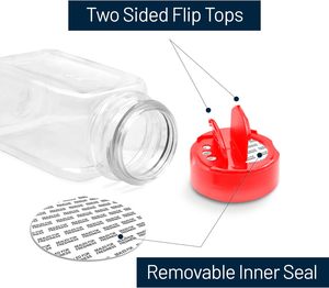Free Samples PET Clear <b>Spice</b> <b>Jars</b> with Flip Top Lid Plastic Salt Shaker - Product Image 3