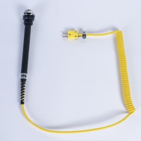 Sonde de température de surface portative de type K avec câble spiralé, capteur industriel haute précision pour moule métallique à réponse rapide