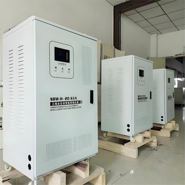 IEC 60076 50/60HZ 10KVA 20KVA 30KVA Servo Type 3 Phase Voltage Stabilizer 45KVA for Industrial Power Supply