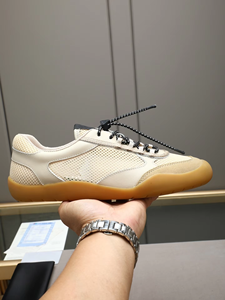 Sneakers de luxe pour hommes LANCI, design personnalisé, motif uni, semelle en caoutchouc crêpe, tissu respirant, logo personnalisé, cuir véritable, printemps - Product Image 4