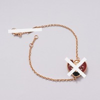 Bracelet pour mère en agate rouge et coccinelle, ensemble de bijoux