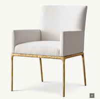 Marteau à main pieds en métal meubles de luxe chaise de salle à manger de luxe rustique moderne
