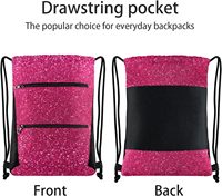 Sac à dos à cordon personnalisable avec paillettes étincelantes, imperméable, antivol, brillant, pour le sport, la danse, en lin brillant, unisexe, pour la gym