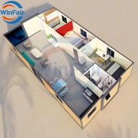 Maison mobile préfabriquée extensible WinFair House avec salle de bain et cuisine, 40 pieds, pour studio à domicile / espace créatif / logement annexe