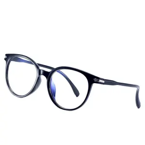 经典时尚简约圆形设计黑色PC镜架光学镜架超低价批发促销质量眼镜眼镜