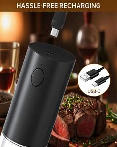 Juego de Molinillos Eléctricos Portátiles de Sal y Pimienta de 95 ml, Económicos, con Batería de Litio - Product Image 3