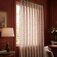 Tissu de rideau jacquard à motif papillon, filtrant la lumière, lavable, mélange polyester-lin, rideau de fenêtre moderne