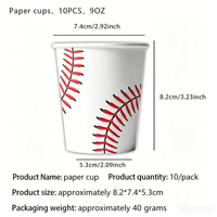 DAMAI Décorations d'anniversaire sur le thème du baseball modernes, assiettes jetables sans BPA, serviettes, ensemble de vaisselle pour les fêtes d'anniversaire et les jours de match