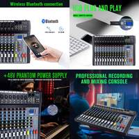 Console de mixage audio numérique Demao CT12 12 canaux 99 effets avec suppression du bruit USB +48V haute puissance pour l'enregistrement, le home cinéma, le karaoké et le DJ