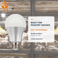 Iluminación LED para Gallineros, 48V DC IP67, Sin Parpadeo, Regulable, Bombilla para Aves de Corral, para Granjas Avícolas Modernas y Proyectos de Gallineros