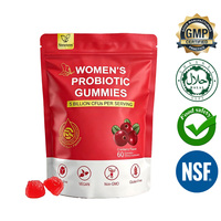 Neewwon Gummies Probiotiques pour Femmes Sans Sucre Végétaliennes 5 Milliards de UFC Saveur Canneberge 60 Unités En Stock