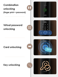 Kub B30 cuộc sống thông minh Wifi điện Khóa Nhận dạng khuôn mặt kỹ thuật số cửa <span class=keywords><strong>Viewer</strong></span> với máy ảnh Scanner cho cửa gỗ Đối với trang chủ - Product Image 6