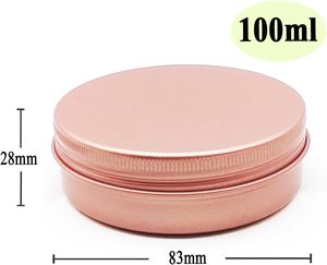 Emballages cosmétiques ronds en aluminium rose gold de 5g, 10g, 15g, 20g, 30g, 50g, 60g - Product Image 2