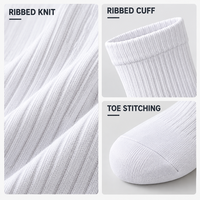 Chaussettes côtelées personnalisées avec logo, vente en gros, chaussettes de sport en coton doux et respirant, chaussettes athlétiques unisexes personnalisées, fabrication OEM