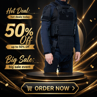 Gilet tactique respirant en polyester Oxford, ajustable, découpé au laser, modulaire, Molle, ignifuge, en nylon, à libération rapide, durable, noir