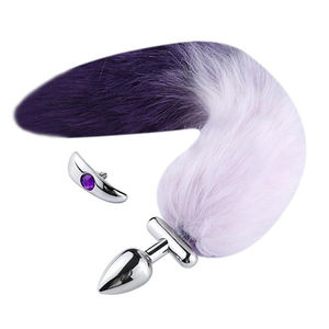 رائع الثعلب/ذيل الكلب المعادن فروي الشرج ألعاب جنسية بعقب المكونات اللعوب الشرج المكونات للنساء البرية ذيل القط الكبار لعبة - Product Image 5