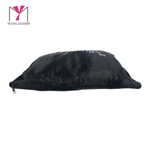 The Allure Luxe Collection Polyester Satin Storage Bags Luxury Screen Printed Zippered Pouches for Hair Extensions - Product Image 6
