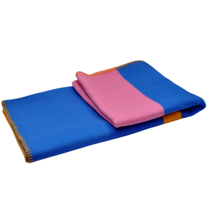 AZUL PHOENIX Manta de rayas azules 100% Lana Acogedora Suave Lujo Cálido Invierno <span class=keywords><strong>Látigo</strong></span> Stitch Rayas para cama Camping Al Aire Libre Textiles para el hogar - Product Image 3