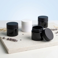 Pot de stockage vide en PET transparent écologique avec bouchon sécurité enfant, pot d'emballage en plastique pour herbes, grains de café, fleurs séchées