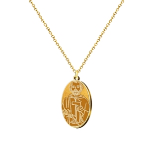 Cotigo Saint christopher สแตนเลสบริสุทธิ์จี้สร้อยคอคาทอลิกแฟชั่นเสน่ห์ - Product Image 1