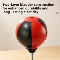 Balle de boxe réflexe de bureau avec base à ventouse pour soulager le stress et faire des exercices légers