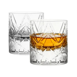 Vaso de Whisky de Cristal Tallado a Mano, de Lujo, Sin Plomo, con Patrón de Diamantes, Base Pesada, Premium, Estilo Old Fashioned, para Bourbon, 230 ml - Product Image 6