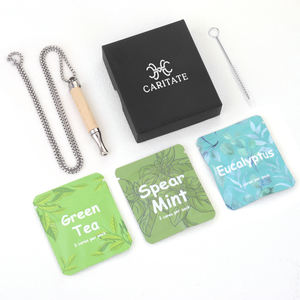 Kalung Pernapasan Grosir Anti Alergi Bahan Stainless Steel Perak untuk Meditasi Wanita Pria - Product Image 4