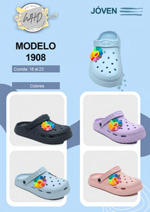 Sandali zoccoli per bambini taglia 22 con spille animate, scarpe estive per ragazze - Product Image 3