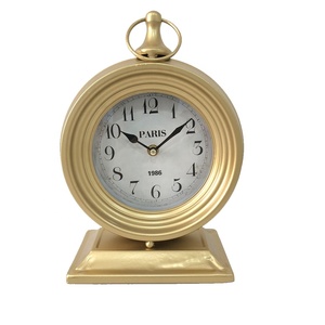 Battery Operated Hot Vintage Retro Old Fashioned Silenzioso Quarzo Analogico Desk Table Alarm Clock <span class=keywords><strong>orologio</strong></span> da tavolo in <span class=keywords><strong>oro</strong></span> - Product Image 1
