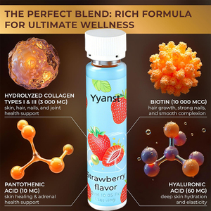 Boisson beauté à la biotine, collagène, acide hyaluronique, multivitamines, saveur fraise, faible teneur en sucre, pour des ongles forts et une peau éclaircie (OEM/ODM). - Product Image 6