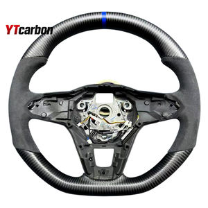 YTcarbon para New <span class=keywords><strong>Arteon</strong></span> 2022 + GTD GTE <span class=keywords><strong>R</strong></span>-line Modificar piezas de automóviles Accesorios interiores de automóviles Volante de fibra de carbono real personalizado - Product Image 1