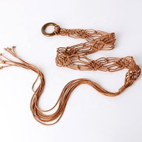 Ceintures tricotées rétro bohèmes décontractées pour femmes Accessoires de vêtements en corde tissée avec personnalité