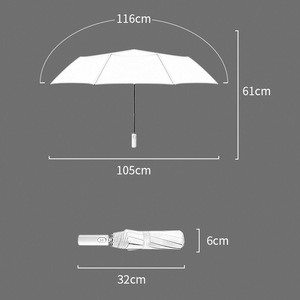 Large Wholesale Folding Full-<b>Automatic</b> Sunny <b>Umbrella</b> Set for Men and Women Black Rubber Sunscreen Double Now - Product Image 2