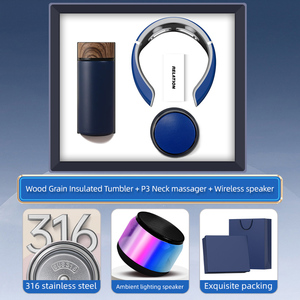 Coffret <span class=keywords><strong>Cadeau</strong></span> d'Affaires Premium : Bouteille Isotherme 300ml, Masseur Cervical et Haut-Parleur – Idéal pour le Personnel d'Entreprise, les Voyages et la Détente - Product Image 3