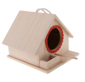 บ้านนกไม้ตกแต่งสวนรูปทรงกระท่อม - Product Image 3