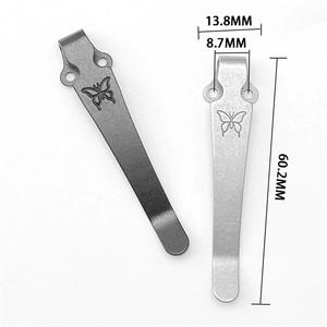 Clip trasero de mariposa Benchmark Griptilian Clip de cuchillo de titanio Clip de titanio de transporte profundo - Product Image 4