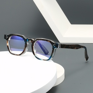 2516 Gafas de Lectura con Marco Completo y Protección Anti-Luz Azul, Estilo Europeo Americano, para Hombre, Diseño Cuadrado con Estampado, Moda Japonesa Coreana - Product Image 2