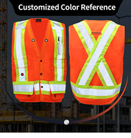 Gilet de sécurité réfléchissant haute visibilité pour hommes pour l'ingénierie du contrôle du trafic de construction de sécurité-Logo personnalisable VE11