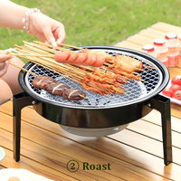 Barbecue au charbon de bois pliable multifonctionnel moderne, gril de camping, foyer portable, barbecue extérieur, patio, pique-nique