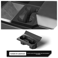 Support de charge sans fil antidérapant en silicone populaire, ajustement personnalisé pour le porte-gobelet de la console centrale du Cybertruck, accessoire automobile